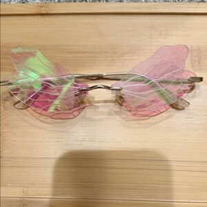 SHEIN Iridescent Butterfly Wing Glasses